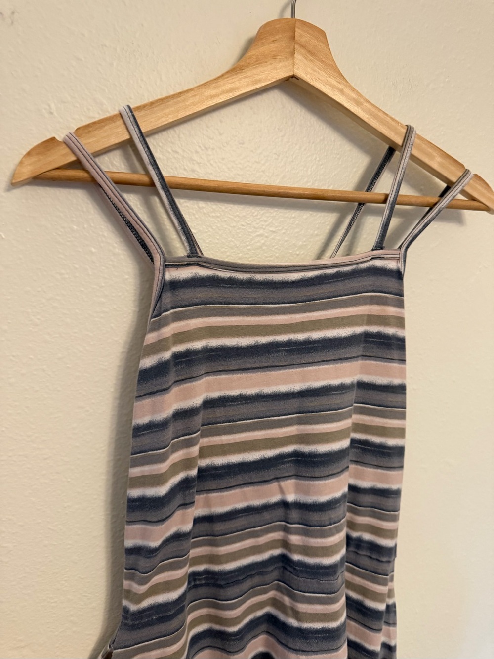 Pact Striped Mini Dress in Blue and Cream with Taupe - Picture 6 of 8